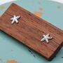 Sterling Silver Little Star Fish Stud Earrings, thumbnail 1 of 11