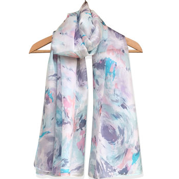 Large 'Brushstrokes' Pure Silk Scarf, 2 of 7