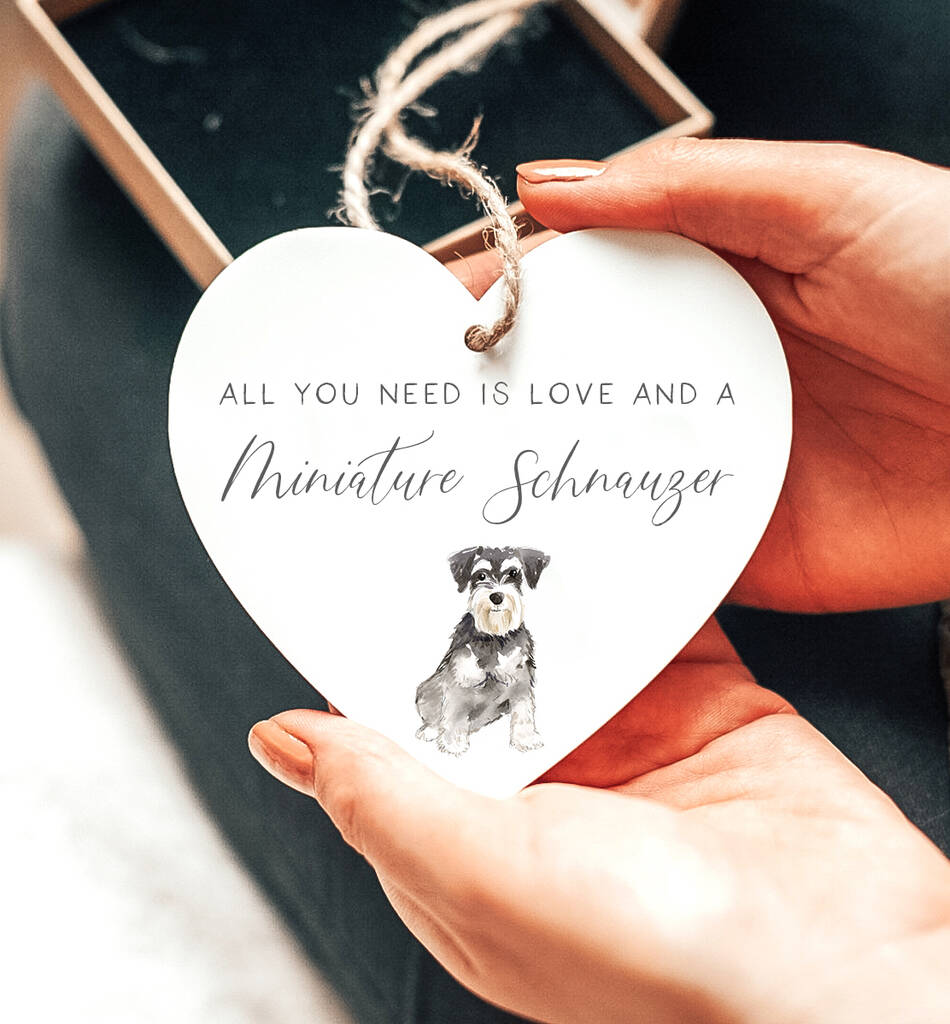 'Love And A Miniature Schnauzer' Dog Lover Gift