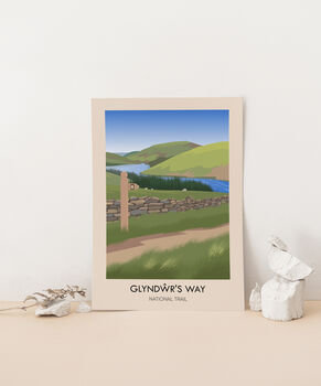 Glyndŵr’s Way National Trail Travel Poster Art Print, 2 of 8