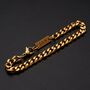 Gold Engravable 7mm Cuban Bracelet Unisex, thumbnail 9 of 12