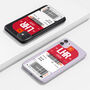 Personalised London Ticket Design Clear Phone Case, thumbnail 2 of 5