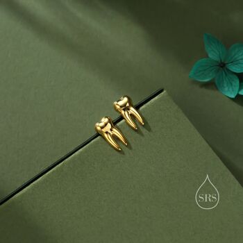 Teeth Stud Earrings In Sterling Silver, 3 of 12