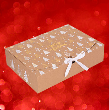 Kraft Christmas Snowflake Gift Boxes Two Pack, 3 of 8