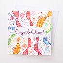a bright patterned congratulations card by emma randall illustration ...