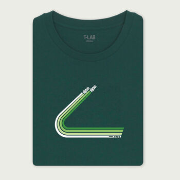 Racing Lines Dark Green Motorsport T Shirt, 2 of 7