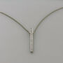 950 Platinum Diamond Or Moissanite Bar Necklace, thumbnail 1 of 6