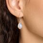 Handmade Natural Rainbow Moonstone Droplet Earrings, thumbnail 2 of 8