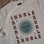 Womens 'Inhale Exhale' Coconut Milk Sweatshirt, thumbnail 4 of 5