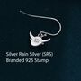 Sterling Silver Dangling Highland Cow Drop Earrings, thumbnail 3 of 11