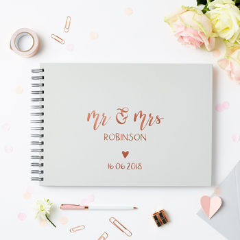 Personalised Calligraphy Wedding Guest Book, 10 of 10