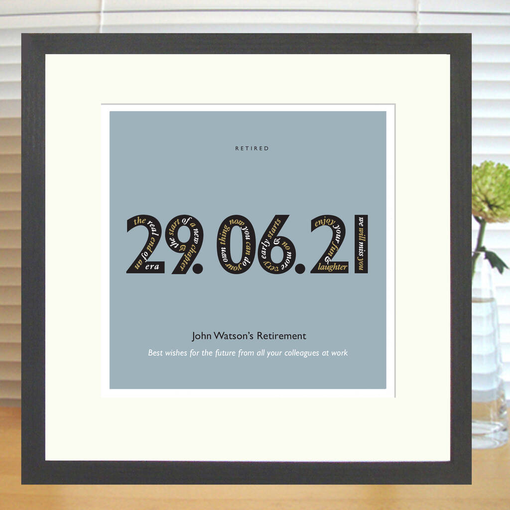 Personalised Retirement Or Leaving Print With Mount, 1 of 5