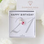 21st Birthday Gift For Her – Sterling Silver Birthstone And Personalised Disc Necklace, thumbnail 1 of 11