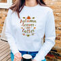 Autumn Leaves And Lattes Jumper, thumbnail 1 of 5