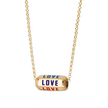 Personalised Love Is All Around Necklace, Rainbow, 9 of 9
