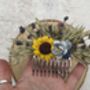 Sunflower And Lavender Flower Hair Comb, thumbnail 3 of 6
