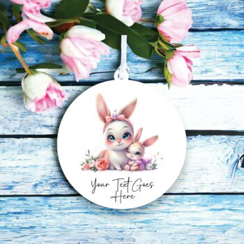 Personalised Rabbit And Child Mother's Day Decoration, 2 of 2
