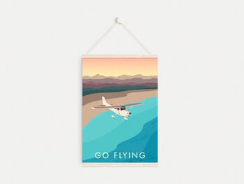 Go Flying Travel Poster Art Print, 6 of 8