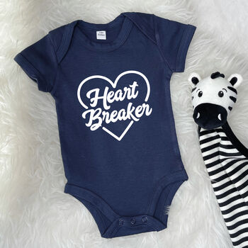 Heart Breaker Valentines Babygrow, 3 of 10
