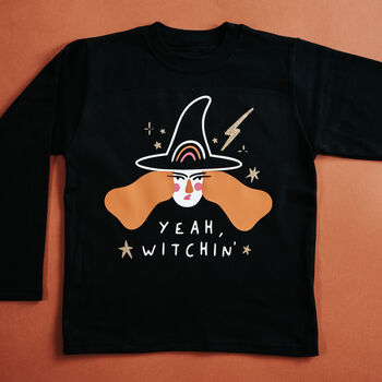 Yeah Witchin' Children's Halloween T Shirt, 5 of 8