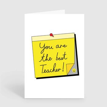 Thank You You're The Best Teacher Leaving Card, 2 of 2