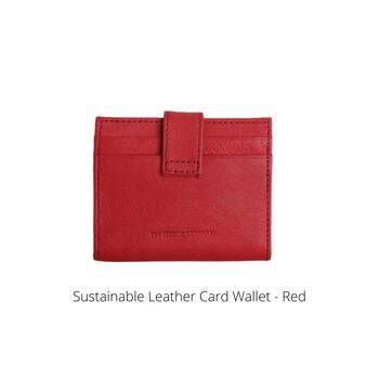 Sustainable Leather Card Wallet, 6 of 9