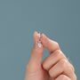 Sterling Silver Stag Beetle Huggie Hoop Earrings, thumbnail 3 of 11