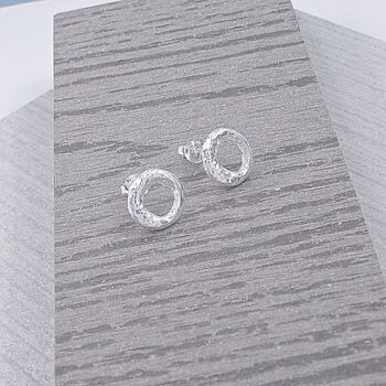 Sterling Silver Halo Studs, 2 of 4