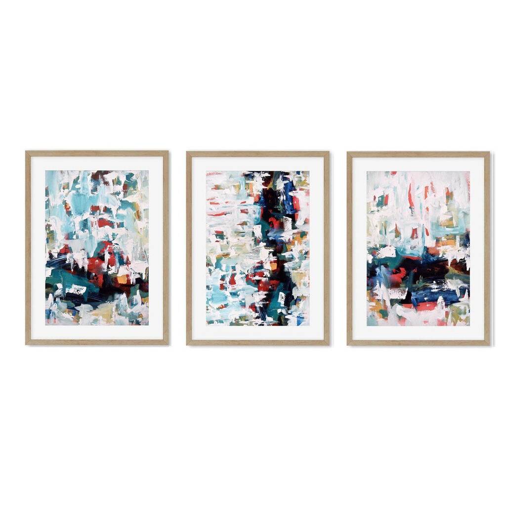 Set Of Three Modern Abstract Art Prints Set By Abstract House ...