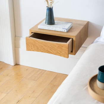 Floating Bedside Table With Drawer By James Design | notonthehighstreet.com