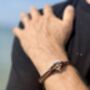 Personalised Leather Memorial Bracelet With Heart Urn Pendant For Remembrance And Bereavement, thumbnail 10 of 11