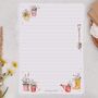 A5 Letter Writing Paper With Watercolour Garden Flowers, thumbnail 1 of 4