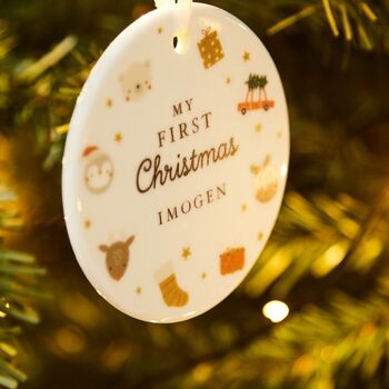 Personalised My 1st Christmas Tree Decoration, 2 of 3