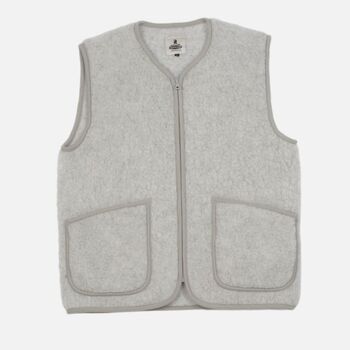 Wool Fleece Coldbreaker Vest In Beige Or Light Grey, 2 of 5