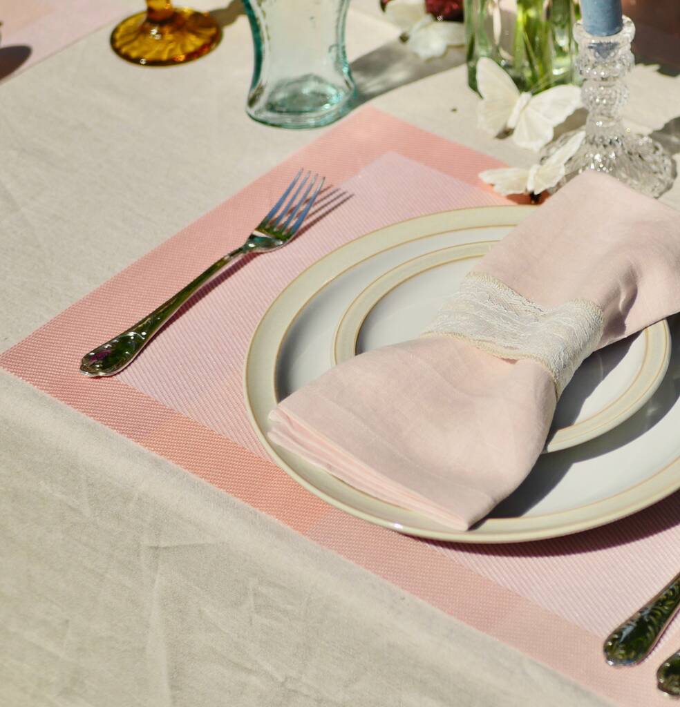 Pink Placemat By Dress For Dinner Tablescapes