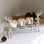 Silver Reindeer Tea Light Holders, thumbnail 1 of 3