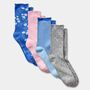Women's Four Pair 'Sky Blues And Sunset Pinks' Sock Gift Box, thumbnail 2 of 6