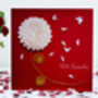Butterfly Thinking Of You Blue Hydrangea Card, Not 3D, thumbnail 9 of 11
