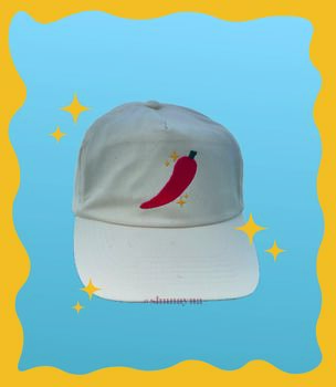 Chilli And Sparkles Embroidered Cream Hat, 8 of 8