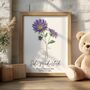 Personalised Birth Flower Baby Print – New Baby Gift – Name And Birth Details Nursery Print, thumbnail 5 of 10