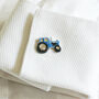 Blue Tractor Cufflinks, thumbnail 2 of 6