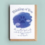 Pet Sympathy Card 'The smallest feet', thumbnail 1 of 2