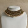 Indian Antique Gold Plated Pearl Choker Set, thumbnail 3 of 8