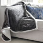 Personalised Silver Wedding Anniversary Charcoal Throw, thumbnail 4 of 5