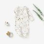 Boho Safari Animals Organic Cotton Baby Sleepsuit, thumbnail 1 of 2