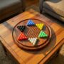Wooden Retro Birthday Game; Wooden Coloured Marbles Chinese Checkers Board Games Stern Halma Game, thumbnail 1 of 5