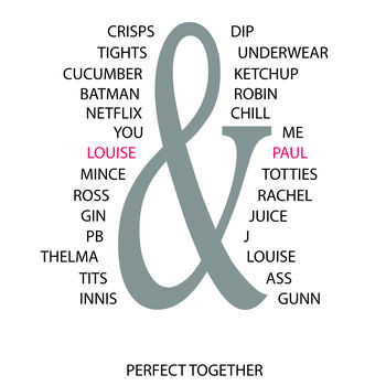 Personalised Perfect Together Print, 6 of 7