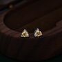 Sterling Silver Genuine Yellow Citrine Crystal Stud Earrings, thumbnail 2 of 12