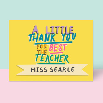 Personalised Thank You Teacher Mini Book, 2 of 7