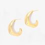 Nami 18 K Gold Plated Hammered Earrings, thumbnail 1 of 5